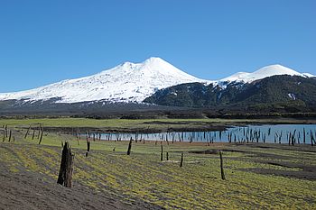 Conguillío-Nationalpark: Laguna Verde und Vulkan Llaima