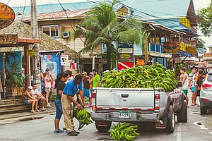 Bocas Town, Insel Colón/Bocas del Toro Straßenszene in Bocas Town auf der Insel Colón/Bocas del Toro