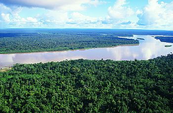 Der Amazonas-Fluss in Peru