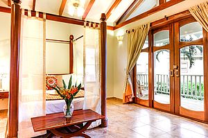 Schlafzimmer im Strandhaus (Beispielbild), Hotel Hopkins Bay Resort Schlafzimmer im Strandhaus im Hotel Hopkins Bay Resort in Belize