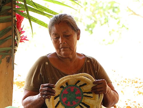 Indigene Frau im Amazonasgebiet