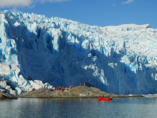 Gletscher El Brujo in Patagonien
