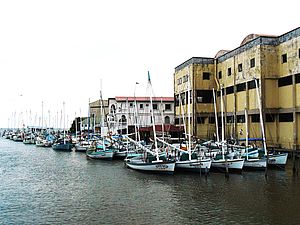 Boote in Belize City
