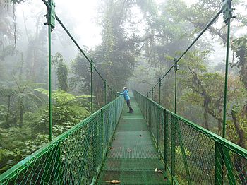 Auf den Hängebrücken in Monteverde