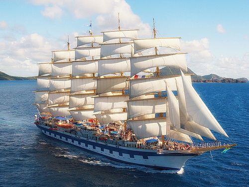 Segelschiff Royal Clipper mit vollen Segeln