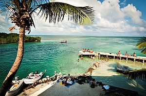 Entspannung an der Karibikküste, Caye Caulker Entspannung in Caye Caulker an der Karibikküste von Belize
