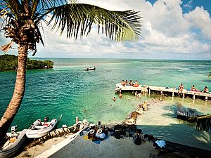 Entspannung in Caye Caulker an der Karibikküste von Belize