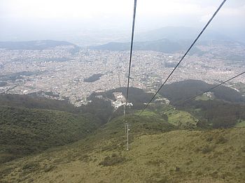 Blick auf die Stadt Quito